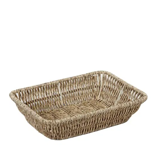 Ψωμιερα Synth. Rattan Ορθ. L Μπεζ 27Χ20Χ7Εκ 6τμχ