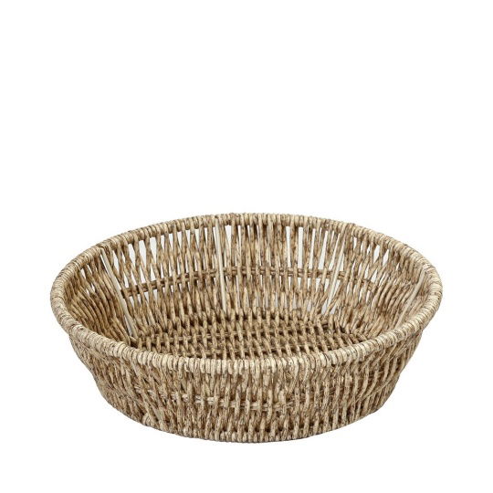 Ψωμιερα Synth. Rattan Στρογγ. L Μπεζ D25Χ7Εκ 6τμχ