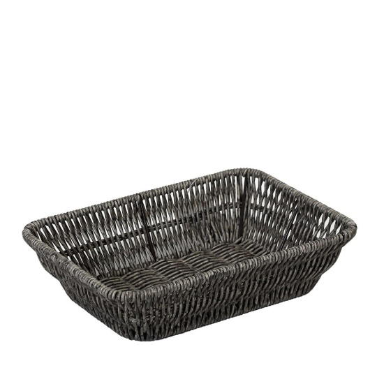 Ψωμιερα Synth. Rattan Ορθ. L Γκρι 27Χ20Χ7Εκ 6τμχ