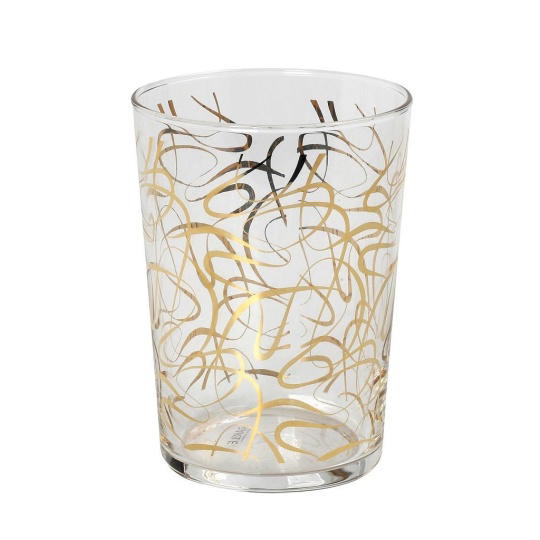 Dis. Lucia Ποτηρι Νερου Με Χρυσο Σχεδιο 8,8Χ12Εκ 510Cc 6τμχ