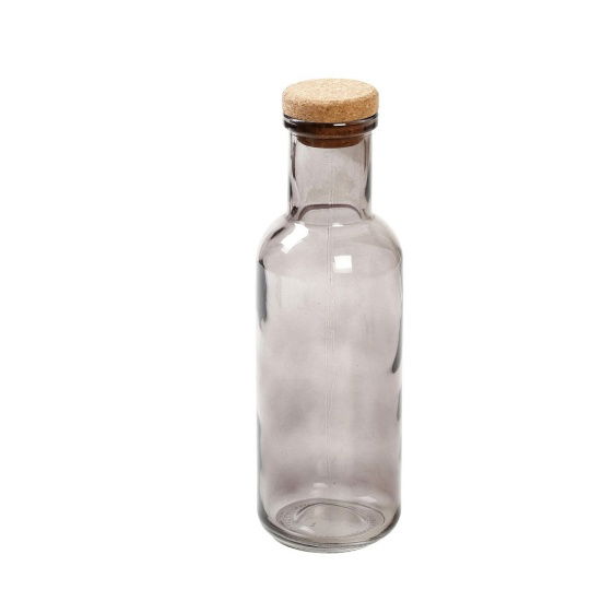 Μπουκαλι Γυαλ. Φιμε Με Καπακι Φελλο 1000Ml 27,8Εκ