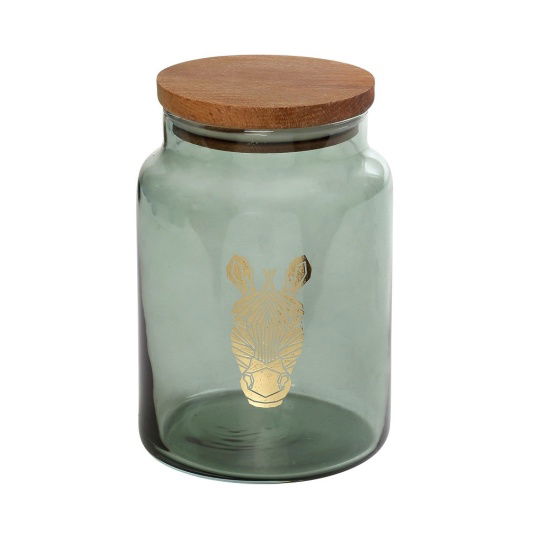 Jungle Zebra Πρασινο Δοχειο Με Καπακι 890Ml 10X14,5Ek...