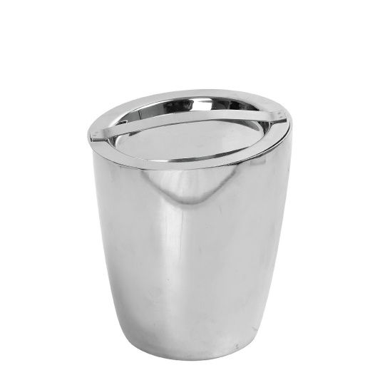 Παγοδοχειο Με Καπακι Ανοξειδωτο Ασημι 1.8Lt 16,5X20Ek