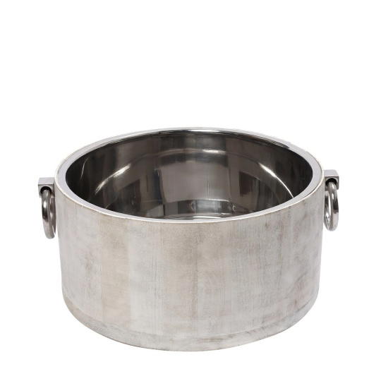 Ποντσιερα Ανοξeiδωτη Ξυλο 47Χ42Χ20Εκ