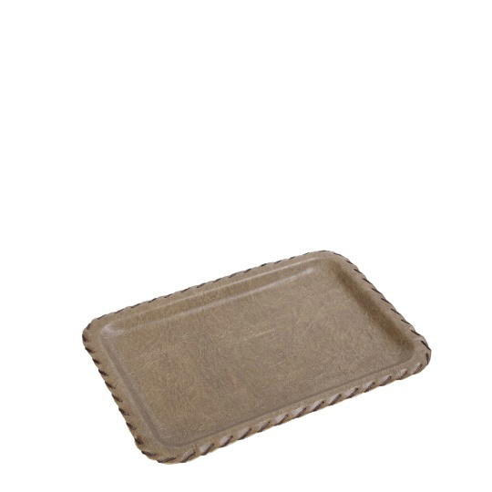 Μπεζ Δισκοσ Δερματ. Ορθογων. 32Χ44Εκ 2τμχ