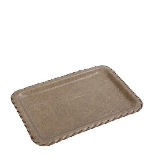 Μπεζ Δισκοσ Δερματ. Ορθογων. 36Χ46Εκ