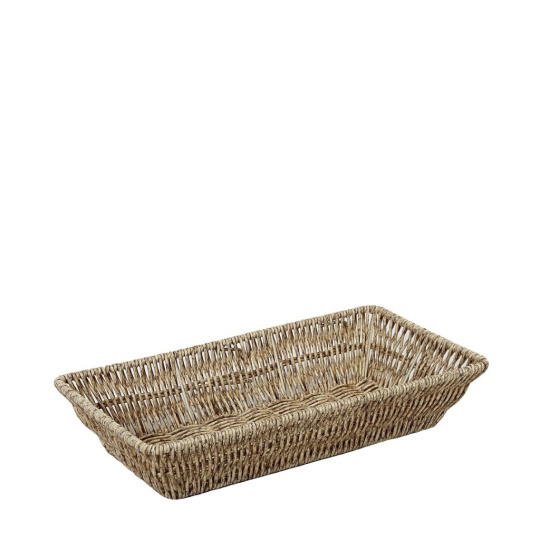 Καλαθι Synth. Rattan Gn1/3 Μπεζ 32,5Χ17,5Χ6,5Εκ (Sma) 4τμχ