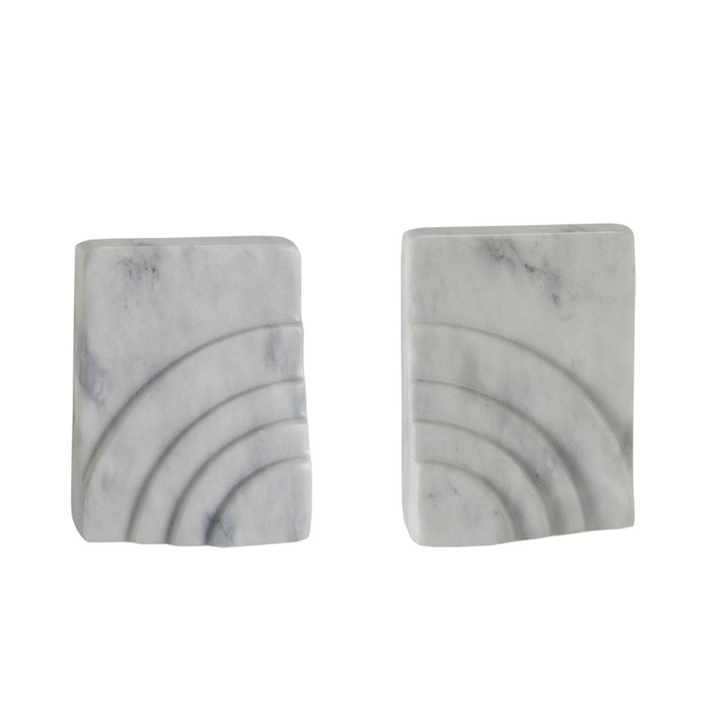 Andrea House - White Marble Bookends