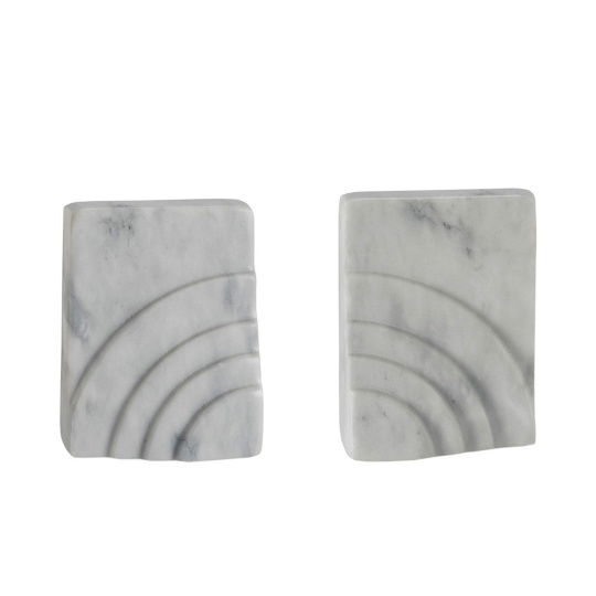 Andrea House - White Marble Bookends