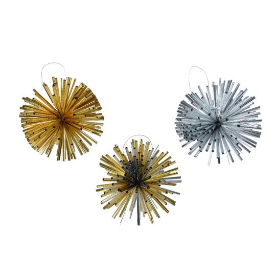 Set3 Χριστουγεννιάτικα Στολίδια Multicolor 8cm