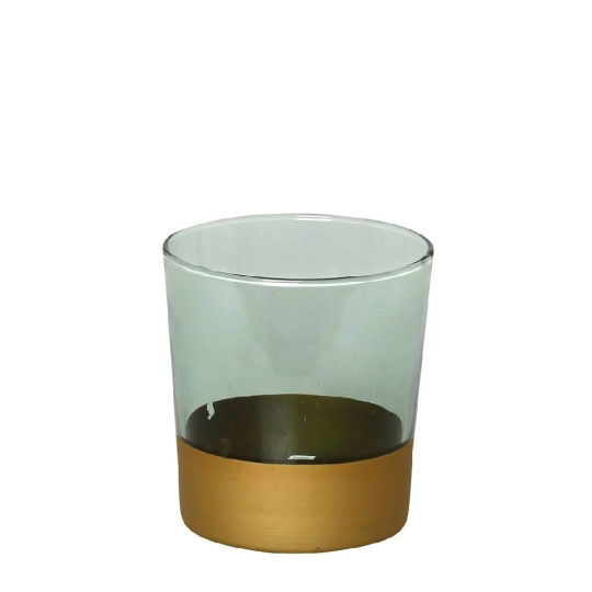 Dis. Amelie Green Ποτηρι Ουισκι Πρασινο-Χρυσο 380Cc 8,6Χ9Εκ 6τμχ