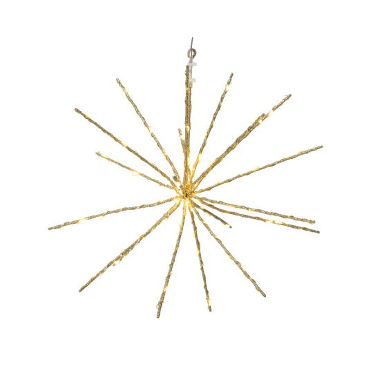 Κρεμαστός Διακοσμητικός Αχινός Χρυσό 70Led Outdoor D.30cm