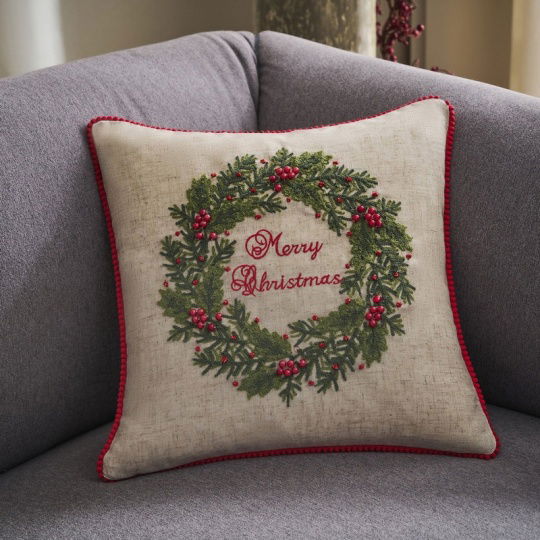 Μαξιλαροθήκη 43x43cm Xmas
