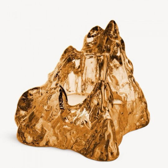 Kosta Boda The Rock Votive - Κηροπήγιο Bronze 9x14x12cm