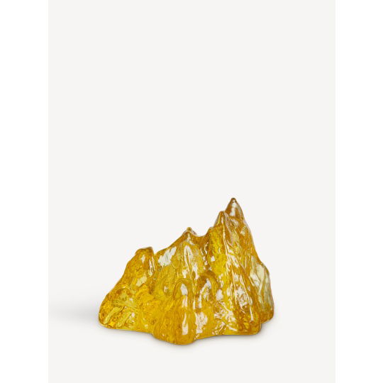 Kosta Boda The Rock Votive - Κηροπήγιο Κίτρινο 9x14x12cm