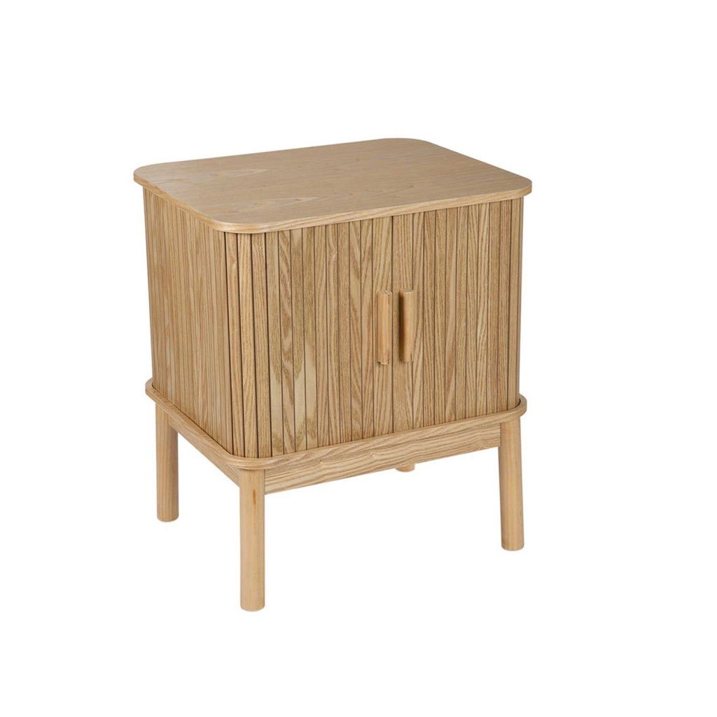 Andrea House - Κομοδίνο Με Ντουλαπάκι Nordic Ash Wood Large