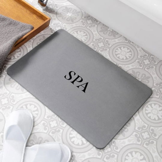 Artsy Mats - Αντιολισθητικό Πατάκι Μπάνιου Spa Grey Stone 39x60cm