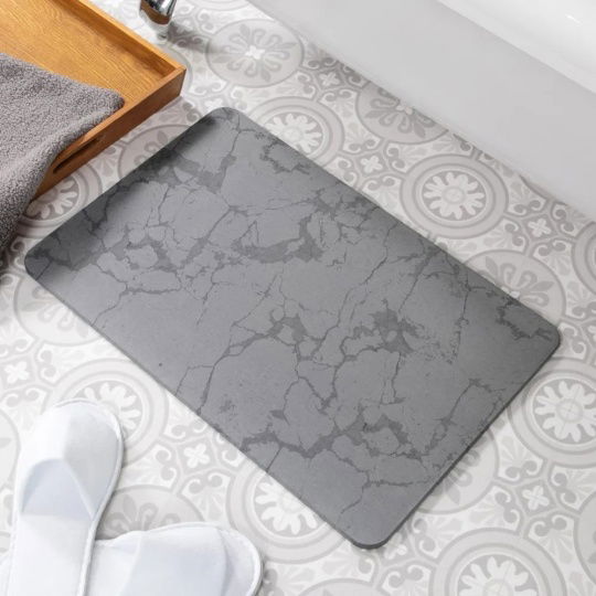 Artsy Mats - Αντιολισθητικό Πατάκι Μπάνιου Stone Pattern Grey Stone 39x60cm