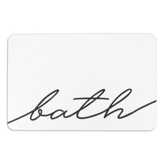 Artsy Mats - Αντιολισθητικό Πατάκι Μπάνιου Bath Scrible White Stone 39x60cm
