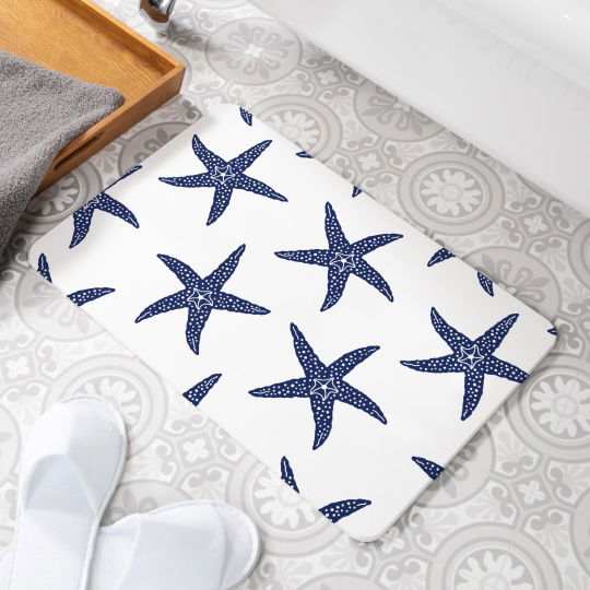 Artsy Mats - Αντιολισθητικό Πατάκι Μπάνιου Starfish White Stone 39x60cm