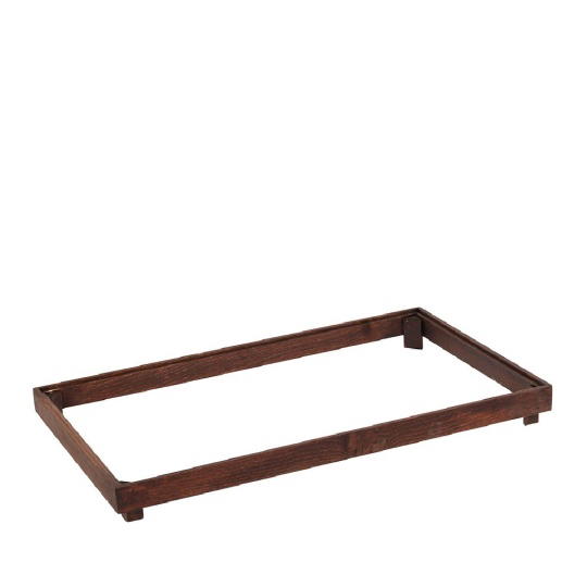 Wood-Well Dark Βαση Ισια Ξυλινη Στοιβαζ. Gn1/1 54,5X34X5Ek