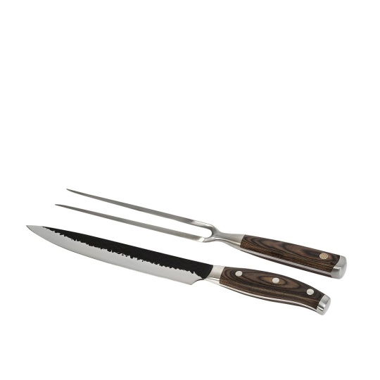Μαχαιρι-Πιρουνα Steak Pakka Wood-Ss Set2 20Cm