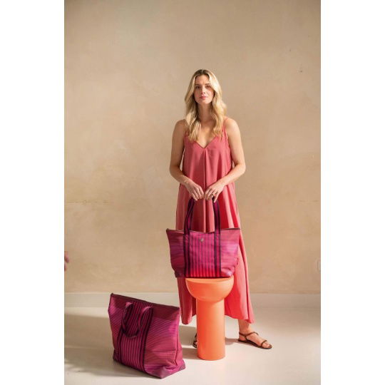 Τσάντα Tilda Tote Bag Large Stripe Pink 66x20x44cm