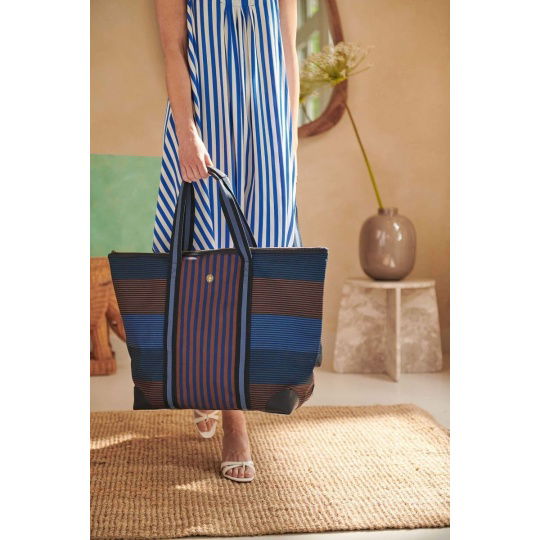 Τσάντα Tilda Tote Bag Large Stripe Blue 66x20x44cm