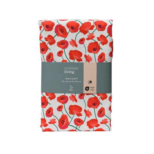 Τραπεζομάντηλο Παπαρούνες 140x250cm