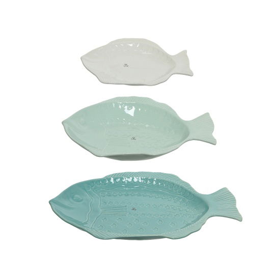 Set 3 Πιατέλες Κεραμικές Fish