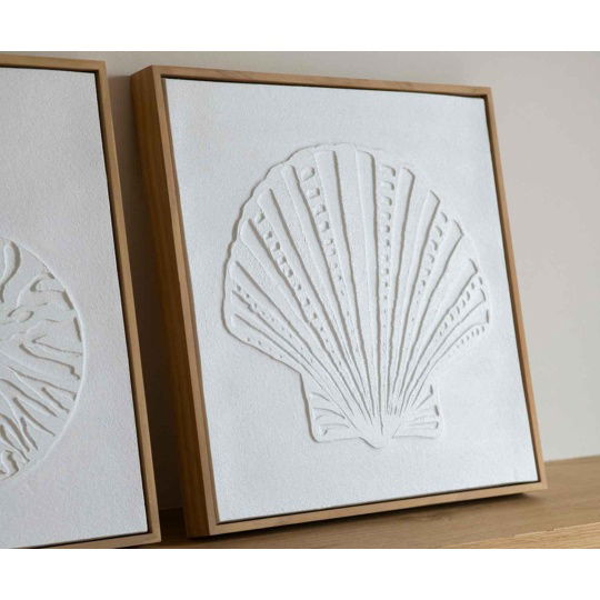 Andrea House - Χειροποίητος Πίνακας Ζωγραφικής Shelll Abstract 40x40cm