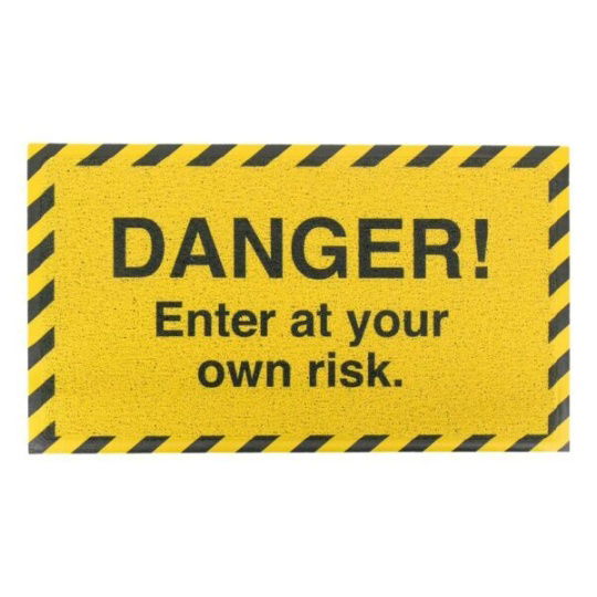 Artsy Mats - Χαλάκι Εισόδου Danger! 70x40cm