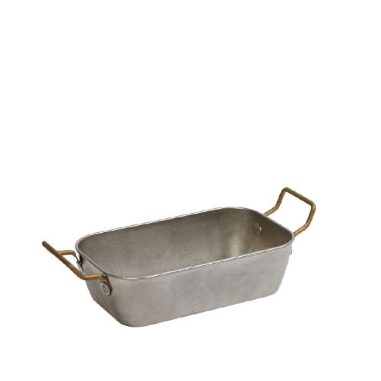 Snow Grey Μπωλ Σερβιρισματοσ Ορθ. Με 2 Λαβεσ Ss18/10 16(22 Incl. Handles)X10X4,5Cm 3τμχ