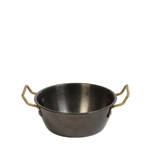 Snow Black Μπωλ Σερβιρισματοσ Στρογγ. Με 2 Λαβεσ Ss18/10 350Ml D: 13 H: 4Cm 3τμχ