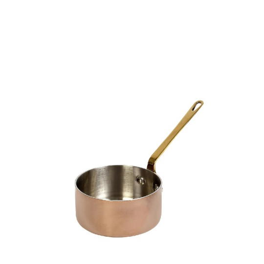 Shiny Copper Κατσαρολακι Με Μονη Λαβη 3-Ply Ss18/10-Ss18/0 160Ml D: 7,7 H: 4Cm 2τμχ