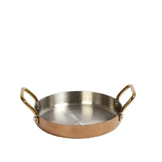 Shiny Copper Σαγανακι Με 2 Λαβεσ 3-Ply Ss18/10-Ss18/0 500Ml D: 16 H: 3Cm