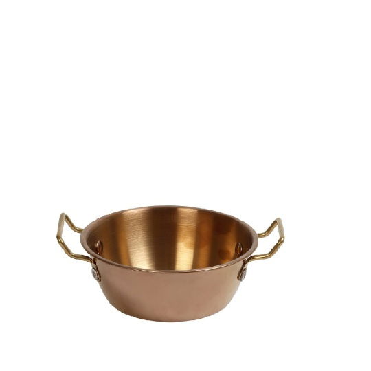 Shiny Copper Μπωλ Σερβιρισματοσ Στρογγ. Με 2 Λαβεσ Ss18/10 350Ml D: 13 H: 4Cm 3τμχ