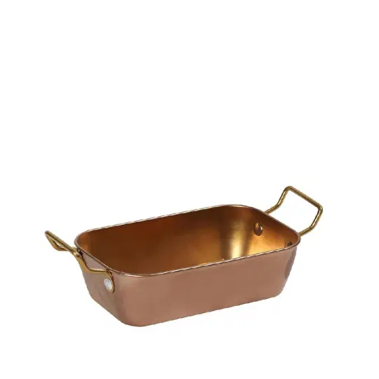 Shiny Copper Μπωλ Σερβιρισματοσ Ορθ. Με 2 Λαβεσ Ss18/10 16Χ10Χ4,5Εκ. 2τμχ