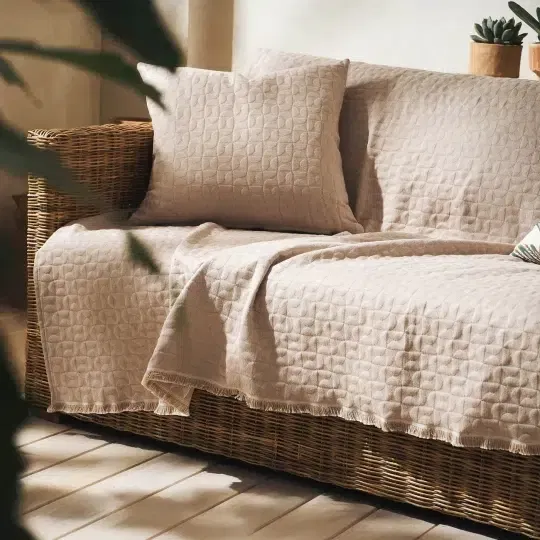 Ριχτάρι Διθέσιου Καναπέ Eliena Warm Beige 180x250cm