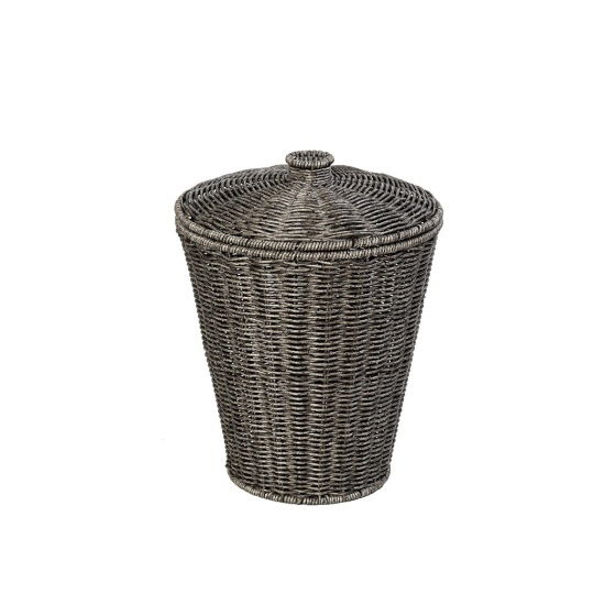 Δοχειο Με Καπακι Synth. Rattan Γκρι 20Χ20Χ24Εκ 2τμχ