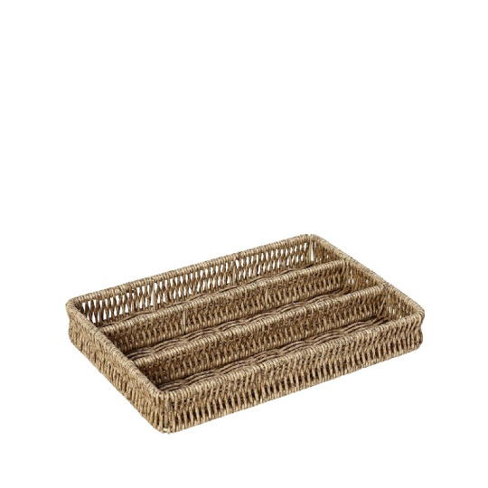 Δισκοσ Με Διαχωριστικα Synth. Rattan Μπεζ 28Χ19Χ4Εκ 3τμχ