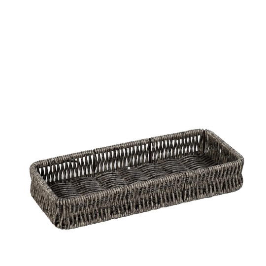 Δισκοσ Synth. Rattan Γκρι 26Χ11Χ4Εκ 6τμχ