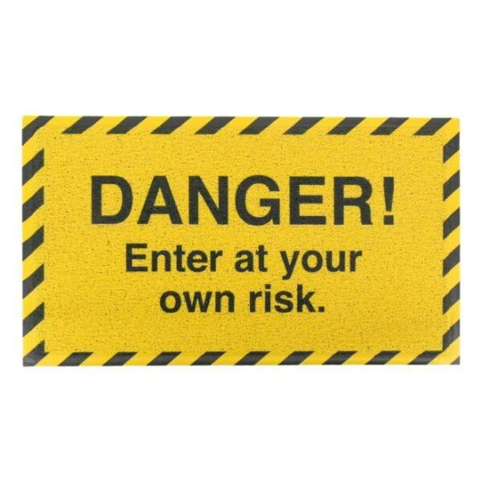 Artsy Mats - Χαλάκι Εισόδου Danger! 70x40cm