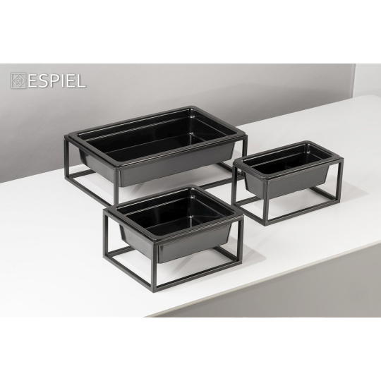 Γαστρονομοσ Gn1/2 Μαυρο Γυαλιστ. Μελαμινησ 32,5Χ26,5Χ10Εκ (Sma) 2τμχ