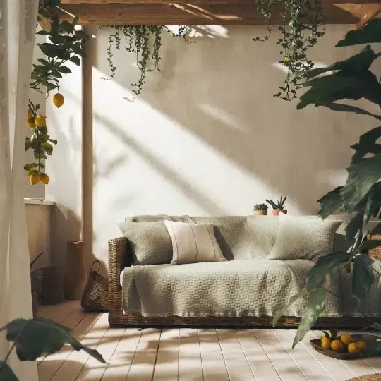 Ριχτάρι Eliena Smoke Green 180x310cm Τριθέσιου Καναπέ