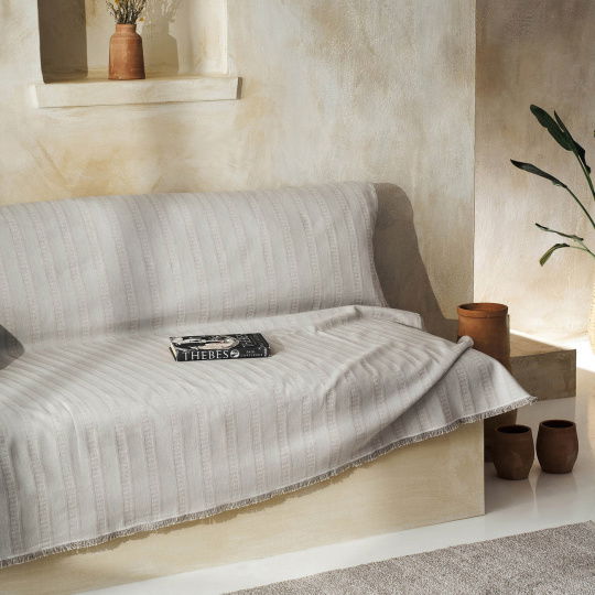 Ριχτάρι Laurel Rock Grey 180x250cm Διθέσιου Καναπέ