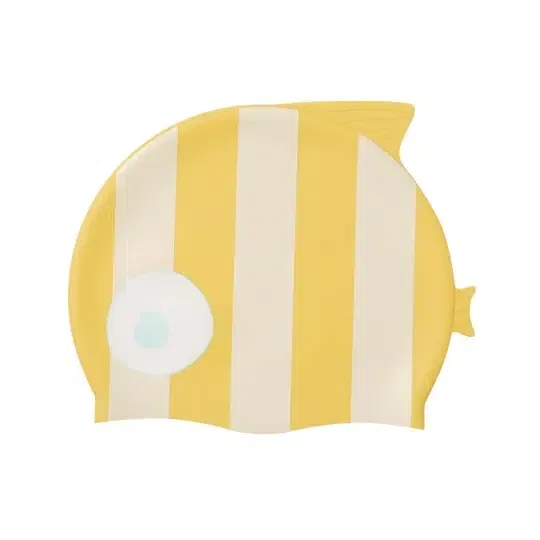 Παιδικό Σκουφάκι Κολύμβησης Finn the Fish Mustard Stripe