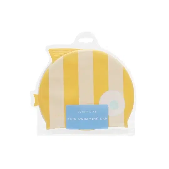 Παιδικό Σκουφάκι Κολύμβησης Finn the Fish Mustard Stripe