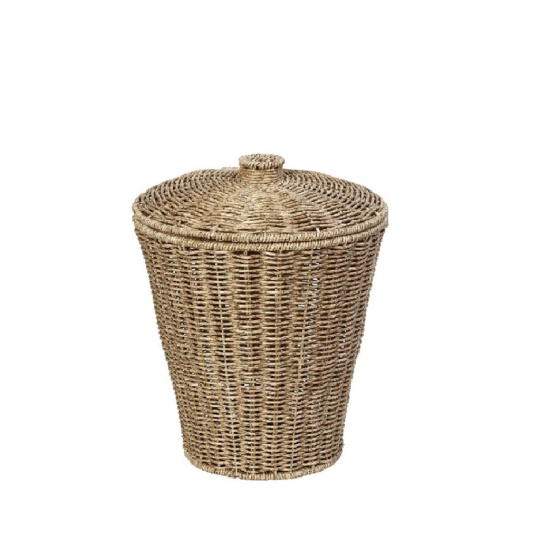 Δοχειο Με Καπακι Synth. Rattan Μπεζ 20Χ20Χ24Εκ 2τμχ