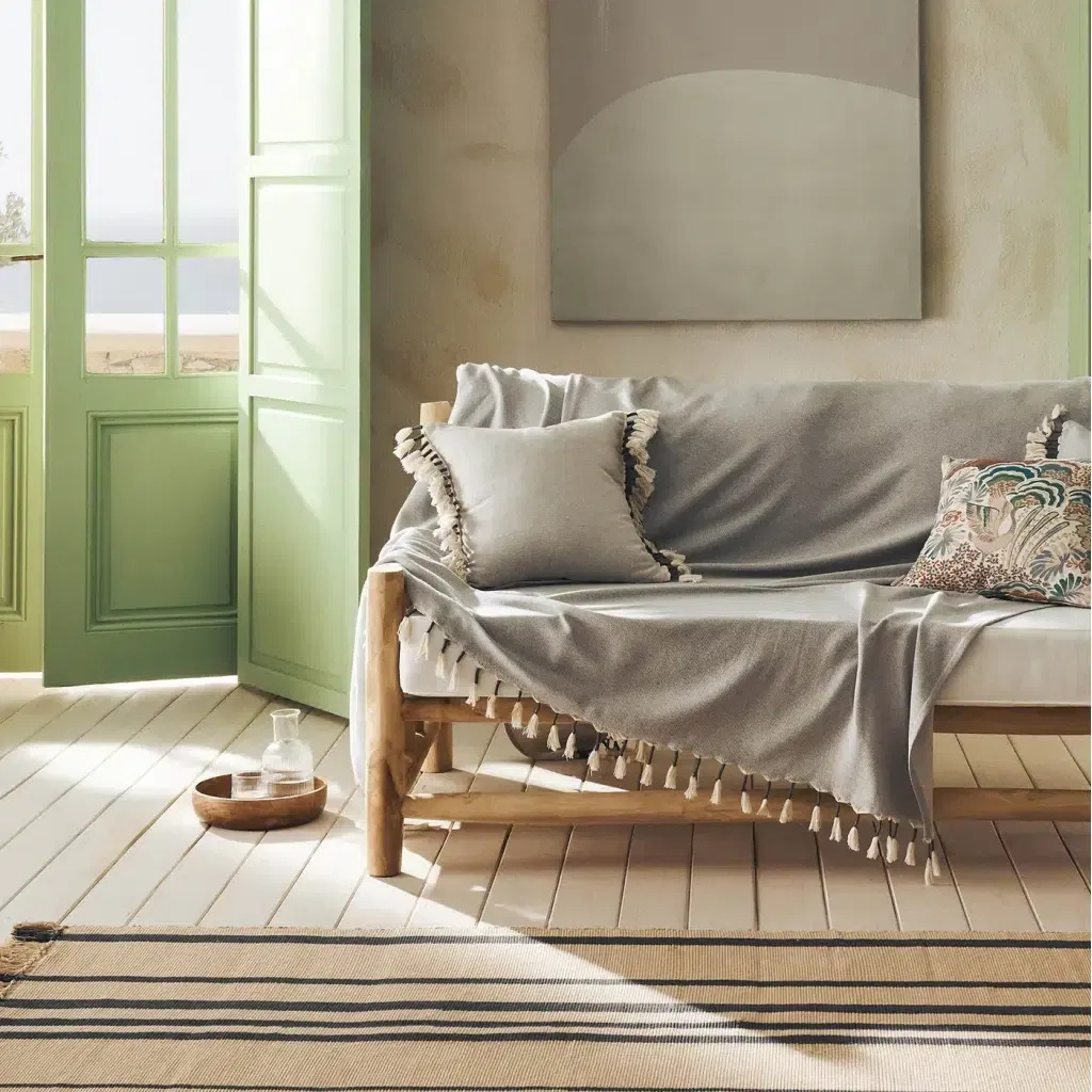 Ριχτάρι Διακοσμητικό 180x180cm Kianga Opal Grey